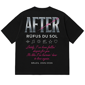 CAMISETA AFTER OVERSIZED PRETA RUFUS
