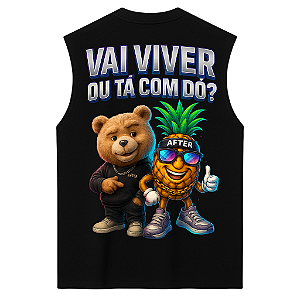 REGATA OVERSIZED PRETA AFTER VAI VIVER OU TÁ COM DÓ?