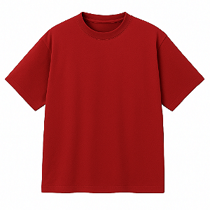 CAMISETA AFTER OVERSIZED VERMELHA BÁSICA LISA