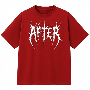 CAMISETA AFTER OVERSIZED VERMELHA TRIBAL