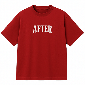 CAMISETA AFTER OVERSIZED VERMELHA VINTAGE