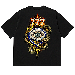 CAMISETA OVERSIZED MALHÃO PRETA-777-PREMIUM 230G-ALGODÃO BCI