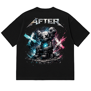 CAMISETA OVERSIZED MALHÃO PRETA-NOISE-PREMIUM 230G-ALGODÃO BCI