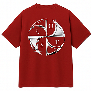 CAMISETA OVERSIZED LOST VERMELHA