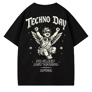 CAMISETA OVERSIZED AFTER TECHNO DAY