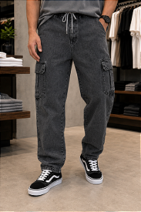 CALÇA CARGO UNISSEX BOLSO LATERAL STREET JEANS