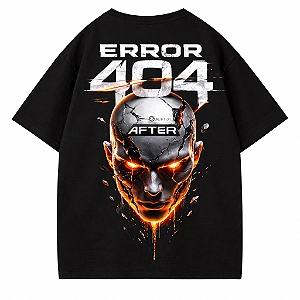 CAMISETA OVERSIZED PRETA ERROR 404