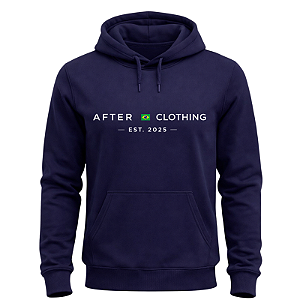 MOLETOM CANGURU AZUL MARINHO UNISSEX AFTER COM CAPUZ BOLSO FRONTAL