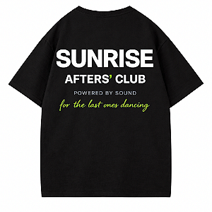 CAMISETA OVERSIZED PRETA PREMIUM SUNRISE STREETWEAR AFTER