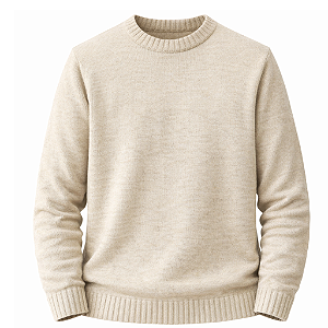 SUÉTER MASCULINO TRICÔ PREMIUM GOLA REDONDA MALHA GROSSA 100% ACRÍLICO