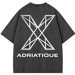 CAMISETA OVERSIZED ADRIATIQUE PRETA ESTONADA 02