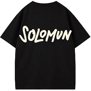 CAMISETA SOLOMUN OVERSIZED AFTER PRETA