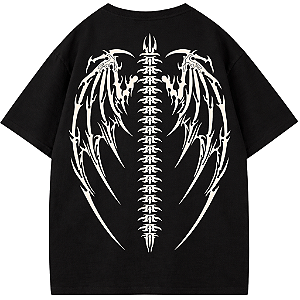 CAMISETA OVERSIZED AFTER PRETA SKULL