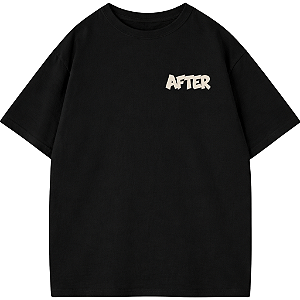 CAMISETA OVERSIZED AFTER PRETA DETAIL