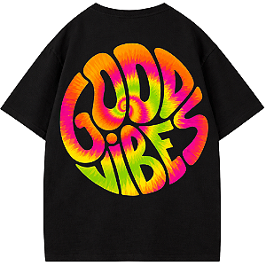 CAMISETA OVERSIZED AFTER PRETA GOOD VIBES