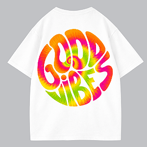 CAMISETA AFTER OVERSIZED BRANCA GOOD VIBES