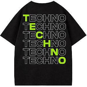 CAMISETA PRETA TECHNO PRETA GREEN