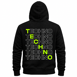 MOLETOM CANGURU PRETO TECHNO GREEN