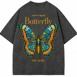 CAMISETA BUTTERFLY PRETA ESTONADA AFTER