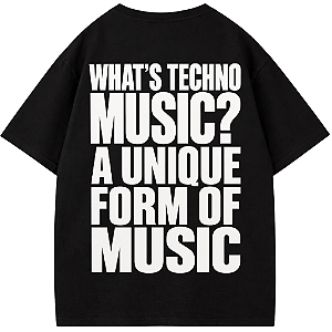 CAMISETA OVERSIZED WHATS TECHNO MUSIC?