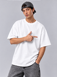 Camiseta Oversized lisa branca básica