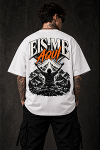 CAMISETA OVERSIZED JESUS CAMISETA OVERSIZED EIS-ME AQUI
