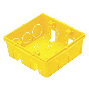 Caixa de Embutir 4x4 PVC Amarela - Tramontina
