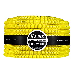 Eletroduto Corrugado 32mm  1'' Amarelo 25 metros - Adtex