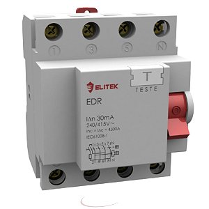 Interruptor Diferencial Residencial 4P 40A 30mA - Elitek