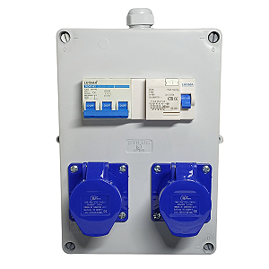 QUADRO ROBO INTERRUPTOR DR 4P + DISJUNTOR 3P E TOMADA INDUSTRIAL