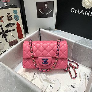 Bolsa Chanel Mini Flap "Bubble Gum"