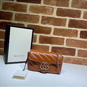 Bolsa Gucci Marmont Super Mini "Brown"