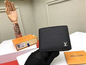 Carteira Louis Vuitton Multiple Taiga "Noir"
