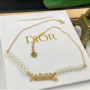 Colar Dior "Gold&Pearl"