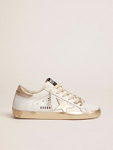 Tênis Golden Goose Superstar "Gold Sparkle Foxing and Metal Stud"