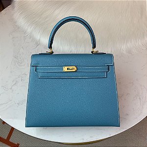 Bolsa Hermès Kelly "Blue&Gold"