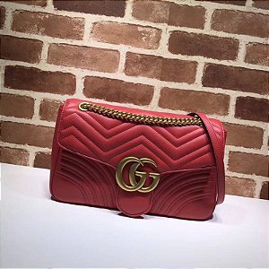 Bolsa Gucci GG Marmont Matelassé Chevron "Red" (PRONTA ENTREGA)