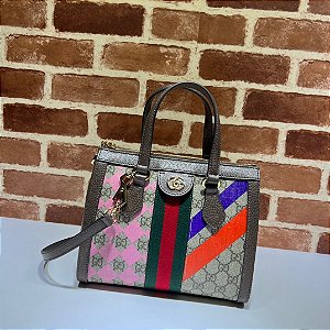 Bolsa Gucci Ophidia GG Tote Média Marrom Ophidia GG Tote