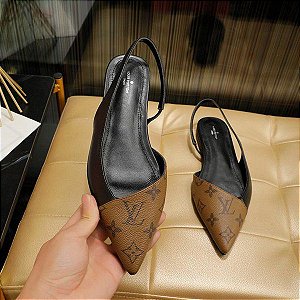 Sapatilha Louis Vuitton Ballerina Slingback Cherie  "Brown"