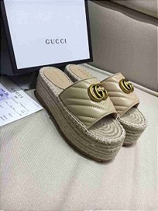 Sandália Gucci com plataforma "Beige"