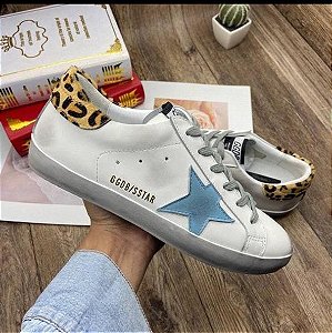 Tênis Golden Goose Superstar "White/Blue"