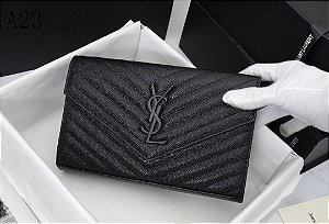 Bolsa Saint Laurent Envelope Média "All Black"