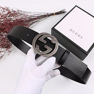 Cinto Gucci "Black&Silver"