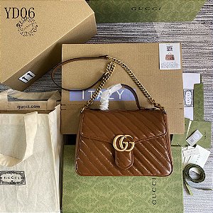 Bolsa Gucci Marmont Top Handle "Brown"