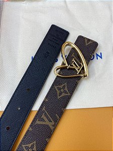 Cinto Louis Vuitton Reversível Fall in Love "Monogram/Black"