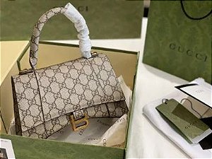 Bolsa Balenciaga x Gucci Tote Hourglass "GG Supreme"