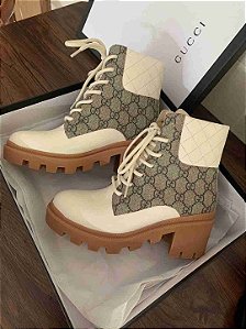 Bota Gucci Ankle GG "Beige"