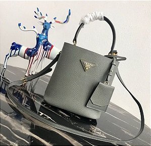 Bolsa Prada Panier " Gray Saffiano"