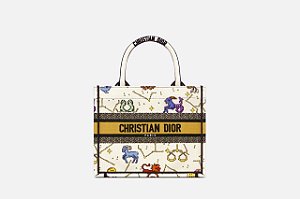 Bolsa Dior Book Tote "Pixel Zodiac/Latte"