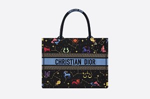 Bolsa Dior Book Tote "Pixel Zodiac/Black"